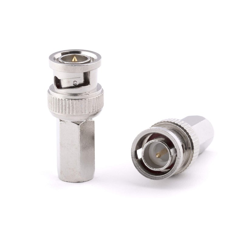 THE CIMPLE CO RG6 Coaxial Cable Connector, Screw On (Twist On) - SDI, HD-SDI, CCTV, Security, Video Card, Camera, Solderless - RG6 - Pack of 50 - Image 1